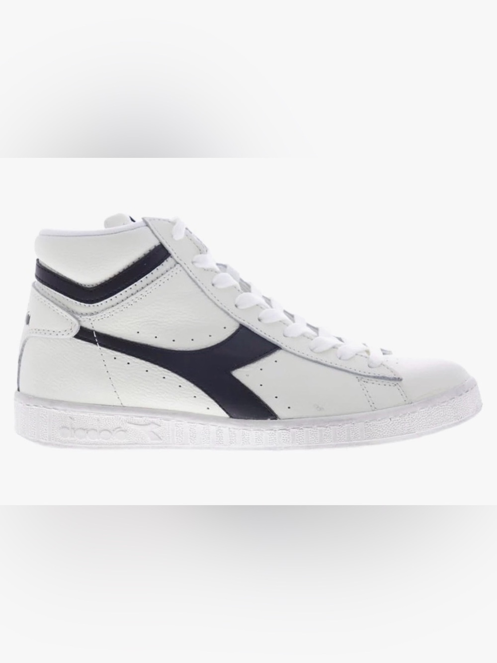 Diadora Game L High Waxed 'White Black' Sneakers Shoes Trainers 501 159657 C0351